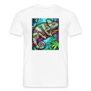 chameleon - Men's T-Shirt - white - Front - AI Model Male 178 dark (178cm)