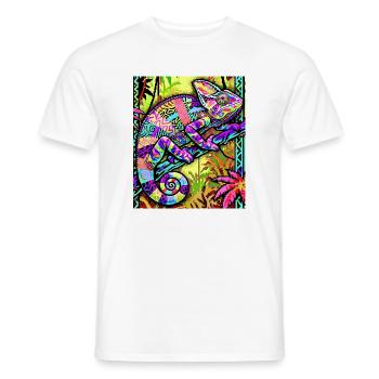 Chamäleon - Männer T-Shirt - Weiß - Vorne - AI Model Male 178 dark (178cm)