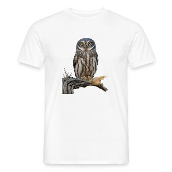 Guardian of Dawn Owl Illustration - Men's T-Shirt - white - Front - AI Model Male 178 dark (178cm)
