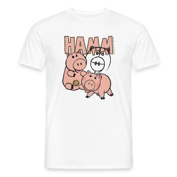 Toy Story Schweinchen Hamm Mit Schriftzug - Männer T-Shirt - Weiß - Vorne - AI Model Male 178 dark (178cm)