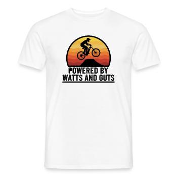 Sunset E-MTB E-Bike Sprungkraft - Männer T-Shirt - Weiß - Vorne - AI Model Male 178 dark (178cm)