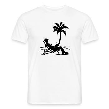 Sommer Relaxen Urlaub - Männer T-Shirt - Weiß - Vorne - AI Model Male 178 dark (178cm)