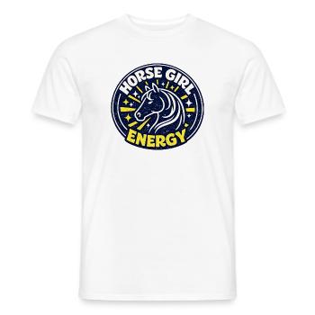 Horse-Girl Energy - Men's T-Shirt - white - Front - AI Model Male 178 dark (178cm)