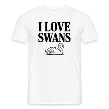 Ich liebe Schwäne - Männer T-Shirt - Weiß - Vorne - AI Model Male 178 dark (178cm)