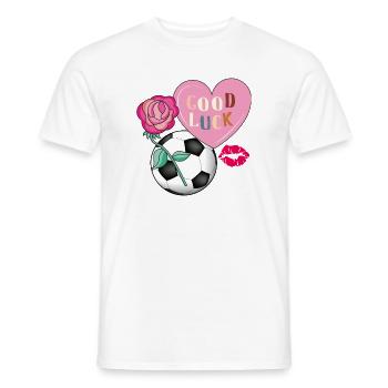 ich liebe Fußball - Männer T-Shirt - Weiß - Vorne - AI Model Male 178 dark (178cm)