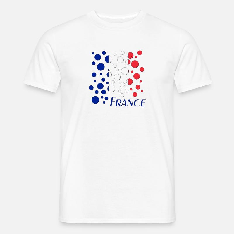 French Circle Dots Pattern - Men's T-Shirt - white
