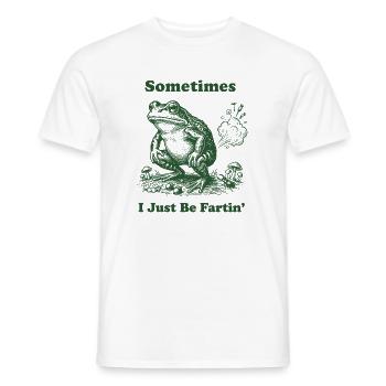 Frosch Humor: Ich Be Fartin' - Männer T-Shirt - Weiß - Vorne - AI Model Male 178 dark (178cm)