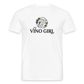 Fille Vino - T-shirt homme - blanc - Devant - AI Model Male 178 dark (178cm)