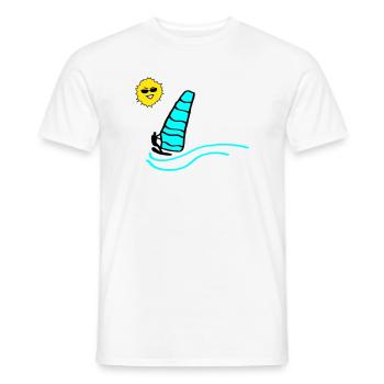 Surfer Sun - Men's T-Shirt - white - Front - AI Model Male 178 dark (178cm)