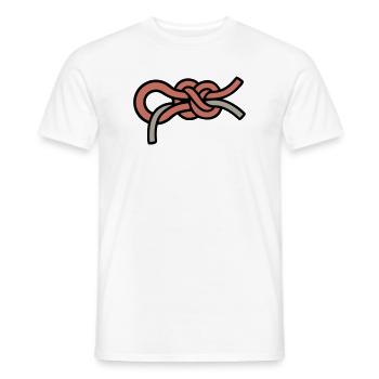 Climbing knots Figure-of-eight knots Climbing Bouldering - Men's T-Shirt - white - Front - AI Model Male 178 dark (178cm)