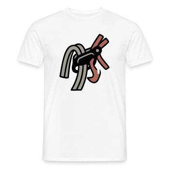 Belay Device Climbing Carabiner Bouldering - Men's T-Shirt - white - Front - AI Model Male 178 dark (178cm)
