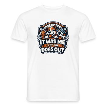 Dog Mischief Badge It Was Me - Männer T-Shirt - Weiß - Vorne - AI Model Male 178 dark (178cm)