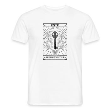 ENTP | Personnalité des cartes de tarot - T-shirt homme - blanc - Devant - AI Model Male 178 dark (178cm)