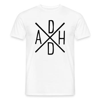 TDAH - T-shirt homme - blanc - Devant - AI Model Male 178 dark (178cm)