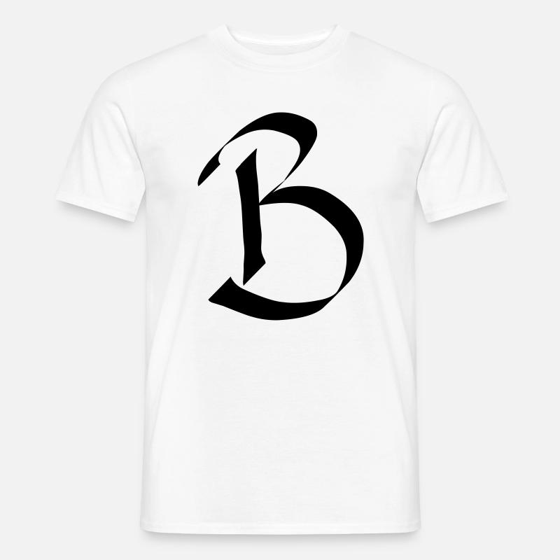 lettre B - T-shirt homme - blanc