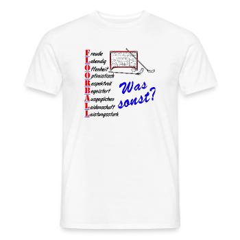 Floorball Was sonst? - Männer T-Shirt - Weiß - Vorne - AI Model Male 178 dark (178cm)