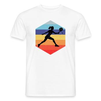 Padel Zubehör Geschenkidee für Padel Anfänger Fans - Männer T-Shirt - Weiß - Vorne - AI Model Male 178 dark (178cm)