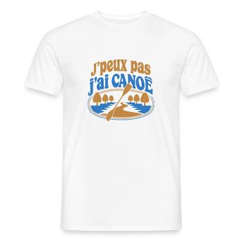 J’peux pas j’ai Canoë - T-shirt homme - blanc - Devant - AI Model Male 178 dark (178cm)
