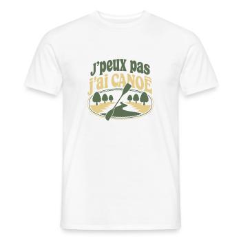 J'peux pas j'ai CANOË - T-shirt homme - blanc - Devant - AI Model Male 178 dark (178cm)