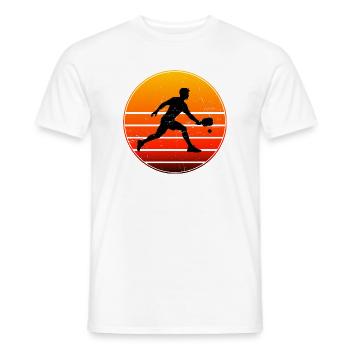 Pickleball Scene Gift for Pickleball Sports Fans - Men's T-Shirt - white - Front - AI Model Male 178 dark (178cm)