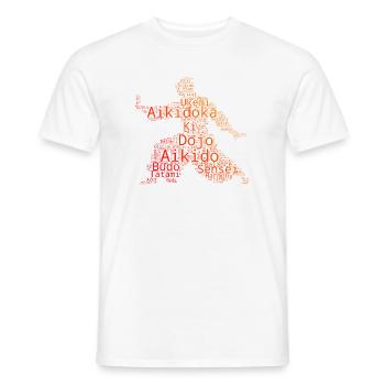 Self Defense Gift for an Aikido Student - Men's T-Shirt - white - Front - AI Model Male 178 dark (178cm)