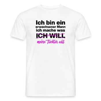 Papa, Vater macht was Tochter will Vater, Geschenk - Männer T-Shirt - Weiß - Vorne - AI Model Male 178 dark (178cm)