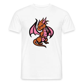 Kleiner Drachen - Männer T-Shirt - Weiß - Vorne - AI Model Male 178 dark (178cm)