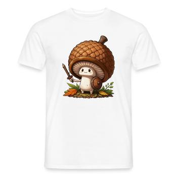 Waldpilz Krieger - Männer T-Shirt - Weiß - Vorne - AI Model Male 178 dark (178cm)