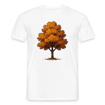 Herbstbaum in Feuerorange - Männer T-Shirt - Weiß - Vorne - AI Model Male 178 dark (178cm)