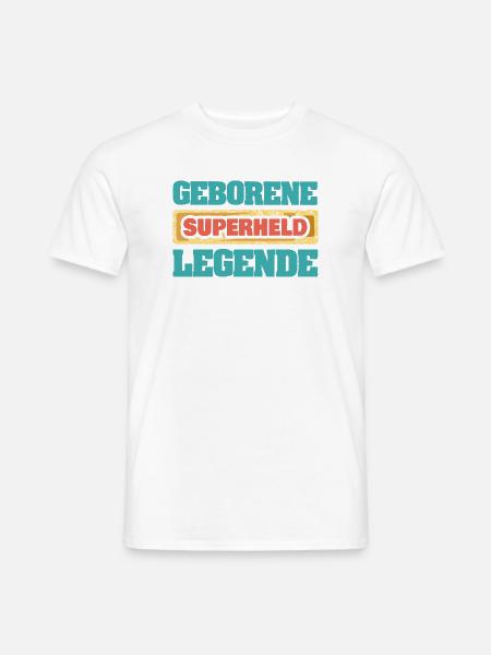 Legende Superheld - Männer T-Shirt - Weiß