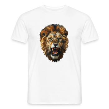 Lion's Head - Men's T-Shirt - white - Front - AI Model Male 178 dark (178cm)