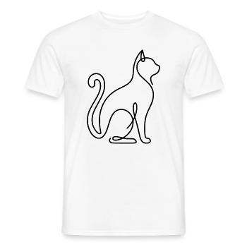 Minimalist chat online - Men's T-Shirt - white - Front - AI Model Male 178 dark (178cm)