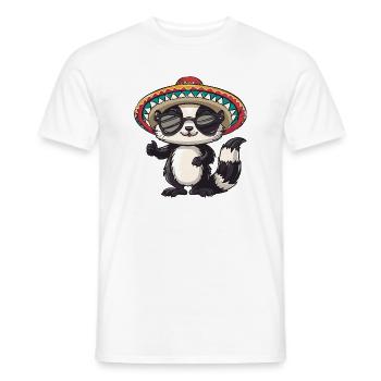 Stinktier Lustig Sombrero - Männer T-Shirt - Weiß - Vorne - AI Model Male 178 dark (178cm)