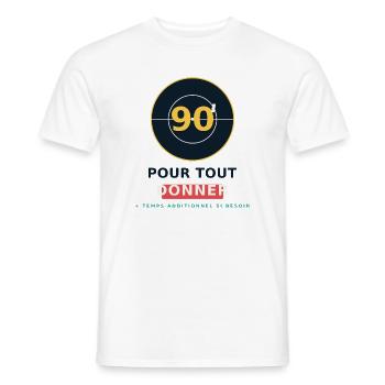 90 Pour Tout Donner - T-shirt homme - blanc - Devant - AI Model Male 178 dark (178cm)