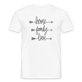 Home Family Love – Driven by Nature - Männer T-Shirt - Weiß - Vorne - AI Model Male 178 dark (178cm)