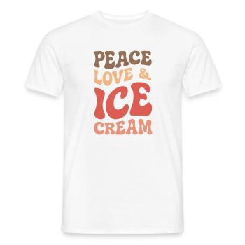 Eis - Männer T-Shirt - Weiß - Vorne - AI Model Male 178 dark (178cm)