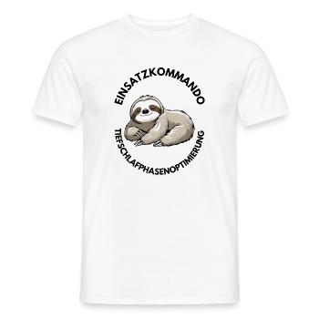 Einsatzkommando Tiefschlafphasenoptimierung Shirt  - Männer T-Shirt - Weiß - Vorne - AI Model Male 178 dark (178cm)