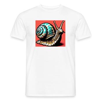 Escargot - T-shirt homme - blanc - Devant - AI Model Male 178 dark (178cm)