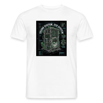 Plant Sound System - Men's T-Shirt - white - Front - AI Model Male 178 dark (178cm)