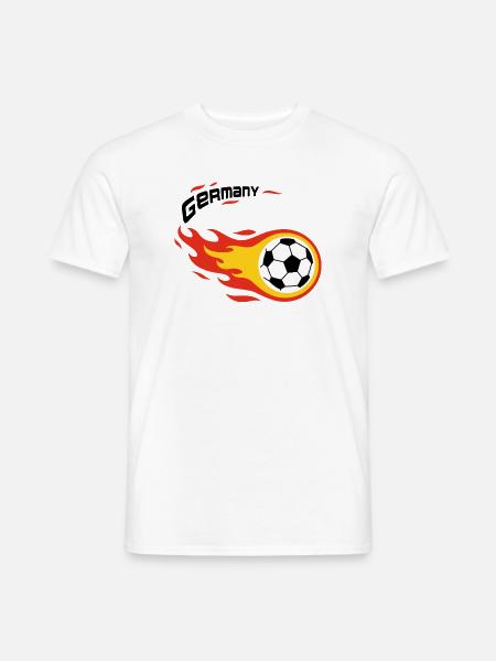 Fußball Fanshirt Deutschland Germany Komet - Männer T-Shirt - Weiß