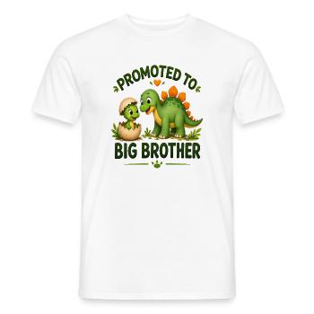 Promu au rang de dinosaure Big Brother | Mignonne Dino Sibli - T-shirt homme - blanc - Devant - AI Model Male 178 dark (178cm)