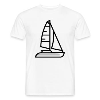 Boot - Männer T-Shirt - Weiß - Vorne - AI Model Male 178 dark (178cm)