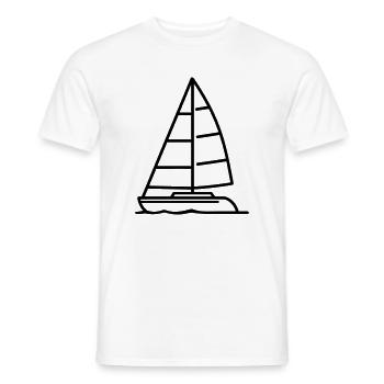 catamaran - Men's T-Shirt - white - Front - AI Model Male 178 dark (178cm)