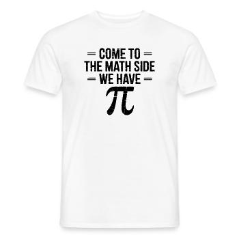 Viens à la page de maths. Nous avons un gâteau pi. - T-shirt homme - blanc - Devant - AI Model Male 178 dark (178cm)