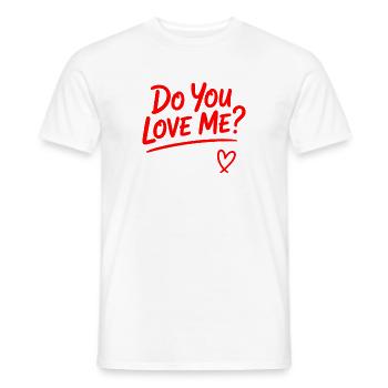 Est-ce que tu m’aimes Relation Amour Couple Amour Mariage Couple - T-shirt homme - blanc - Devant - AI Model Male 178 dark (178cm)
