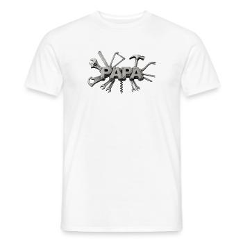 Superpapa - Männer T-Shirt - Weiß - Vorne - AI Model Male 178 dark (178cm)