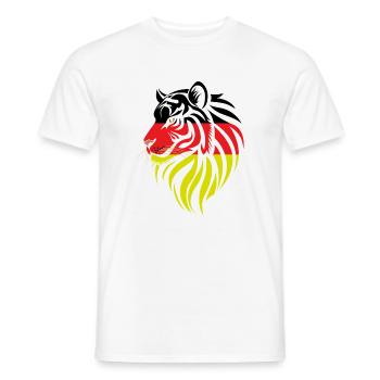 Alemania - Germany - Tiger Flags - Men's T-Shirt - white - Front - AI Model Male 178 dark (178cm)