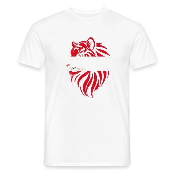 Austria - Austria - Tiger Flags - Men's T-Shirt - white - Front - AI Model Male 178 dark (178cm)