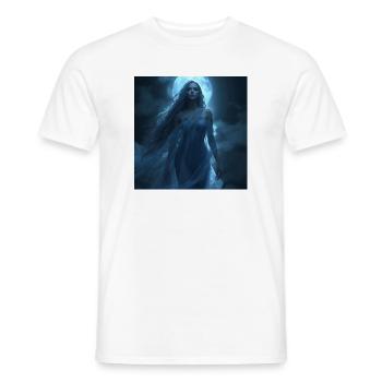 Lunas Strahlen – Göttin der Nacht und des Mondes - Männer T-Shirt - Weiß - Vorne - AI Model Male 178 dark (178cm)