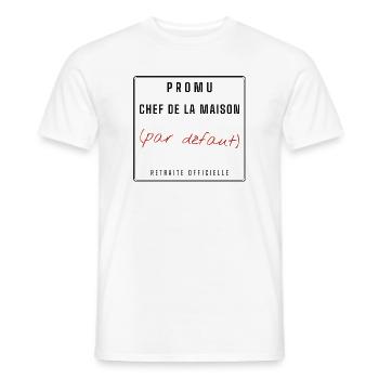 Chef de la maison par défaut - T-shirt homme - blanc - Devant - AI Model Male 178 dark (178cm)